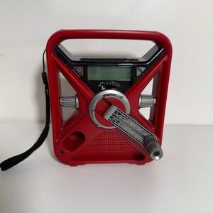Eton FRX3 Emergency Weather Radio Red Solar Hand Crank NOAA AM FM Flashlight